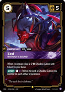 Zed, Without a Sound (Alternate Art) (112a/166) [Vendetta] Foil