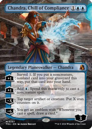 Chandra, Chill of Compliance (Borderless) [Reality Fracture] Foil