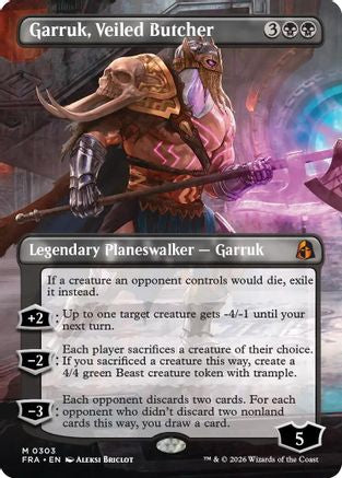 Garruk, Veiled Butcher (Borderless) [Reality Fracture]