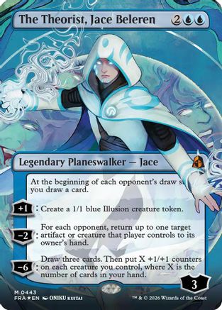 The Theorist, Jace Beleren (Borderless) (0443) [Reality Fracture] Foil
