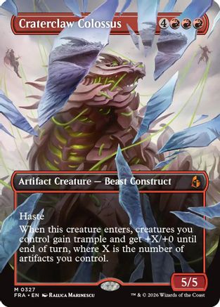 Craterclaw Colossus (Borderless) (0327) [Reality Fracture] Foil