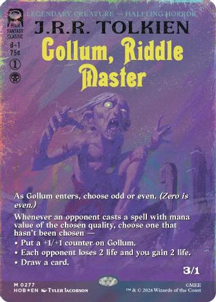 Gollum, Riddle Master (Borderless) (Surge Foil) [The Hobbit] Foil