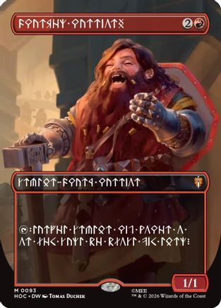 Dwarven Warriors (Borderless) (Dwarvish) [The Hobbit: Eternal-Legal] Foil