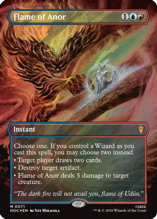 Flame of Anor (Borderless) (Surge Foil) [The Hobbit: Eternal-Legal] Foil