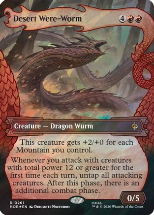 Desert Were-Worm (Showcase) (Surge Foil) [The Hobbit] Foil