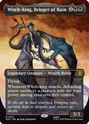 Witch-king, Bringer of Ruin (Borderless) [The Hobbit] Foil