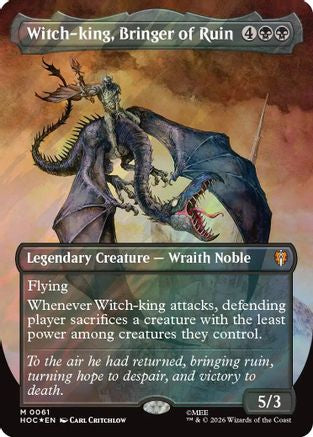Witch-king, Bringer of Ruin (Borderless) (Surge Foil) [The Hobbit] Foil