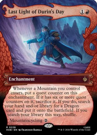 Last Light of Durin's Day (Showcase) [The Hobbit] Foil