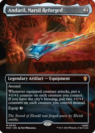 Anduril, Narsil Reforged (Borderless) [The Hobbit: Eternal-Legal] Foil