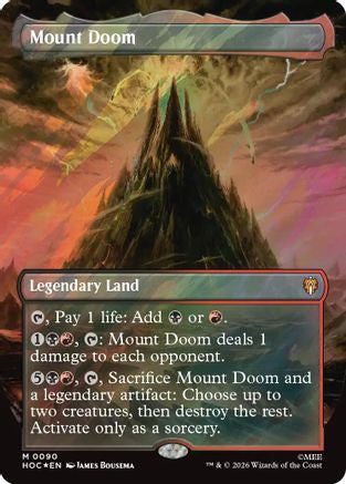 Mount Doom (Borderless) (Surge Foil) [The Hobbit: Eternal-Legal] Foil