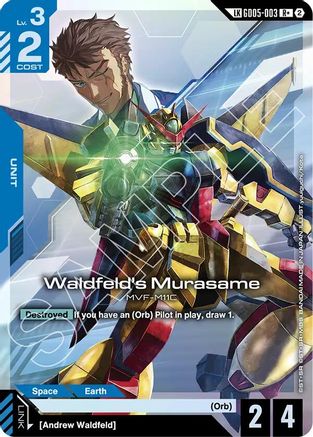 Waldfeld's Murasame (R+) (Link Rare) (GD05-003) [Freedom Ascension] Holofoil