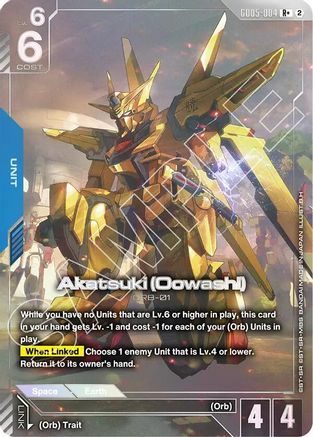 Akatsuki (Oowashi) (R+) (GD05-004) [Freedom Ascension] Holofoil