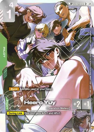 Heero Yuy (C+) (SP) (ST02-010) [Freedom Ascension] Holofoil