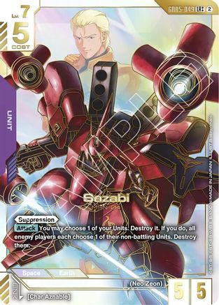 Sazabi (LR++) (GD05-049) [Freedom Ascension] Holofoil