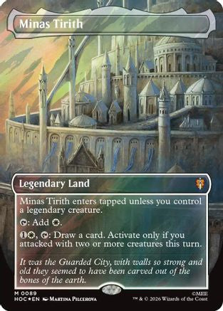 Minas Tirith (Borderless) (Surge Foil) [The Hobbit: Eternal-Legal] Foil