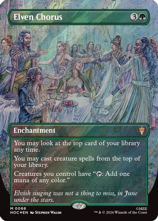 Elven Chorus (Borderless) (Surge Foil) [The Hobbit: Eternal-Legal] Foil