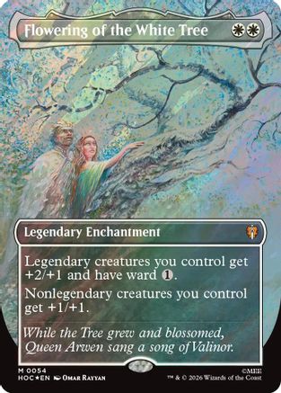 Flowering of the White Tree (Borderless) (Surge Foil) [The Hobbit: Eternal-Legal] Foil