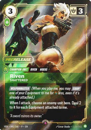 Riven, Shattered (041/166) [Riftbound Organized Play Promotional Cards] Foil