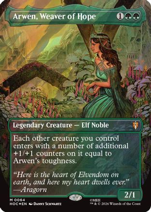 Arwen, Weaver of Hope (Borderless) (Surge Foil) [The Hobbit: Eternal-Legal] Foil