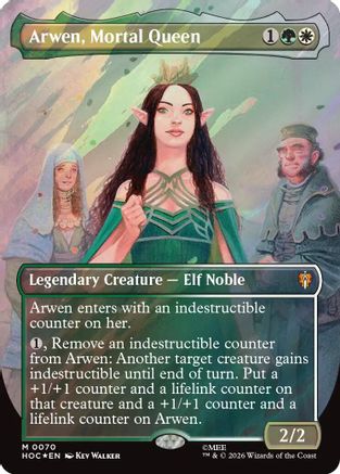 Arwen, Mortal Queen (Borderless) (Surge Foil) [The Hobbit: Eternal-Legal] Foil