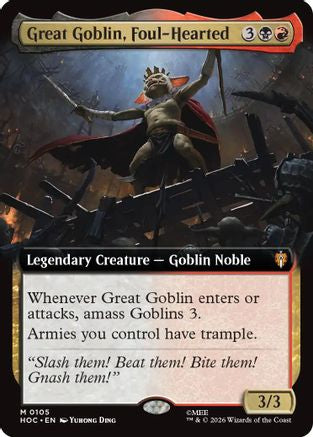 Great Goblin, Foul-Hearted (Extended Art) [The Hobbit: Eternal-Legal] Foil