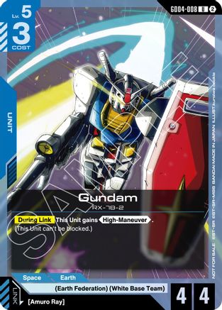 Gundam (GD04-008) (WCS 26-27 Participation Pack Vol.2) (GD04-008) [Gundam Promotional Cards] Holofoil
