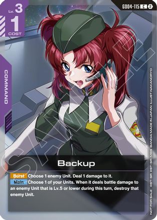 Backup (Event Pack 02) (GD04-115) [Gundam Promotional Cards] Holofoil