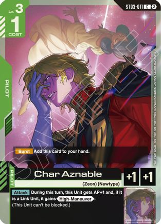 Char Aznable (World Championship Regionals 26-27 Season 2) (ST03-011) [Gundam Promotional Cards] Holofoil