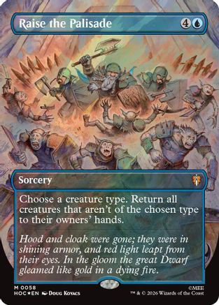 Raise the Palisade (Borderless) (Surge Foil) [The Hobbit: Eternal-Legal] Foil