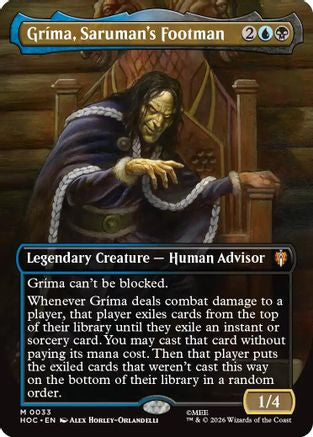 Grima, Saruman's Footman (Borderless) [The Hobbit: Eternal-Legal] Foil