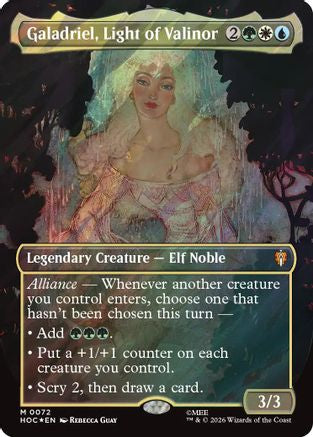 Galadriel, Light of Valinor (Borderless) (Surge Foil) [The Hobbit: Eternal-Legal] Foil
