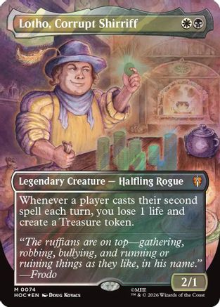 Lotho, Corrupt Shirriff (Borderless) (Surge Foil) [The Hobbit: Eternal-Legal] Foil
