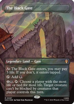 The Black Gate (Borderless) (Surge Foil) [The Hobbit: Eternal-Legal] Foil