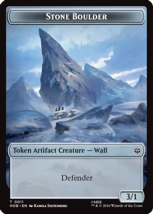 Stone Boulder // Bear Double-Sided Token [The Hobbit]
