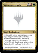 Welcome to Australia [Un-Known Event Playtest Cards]