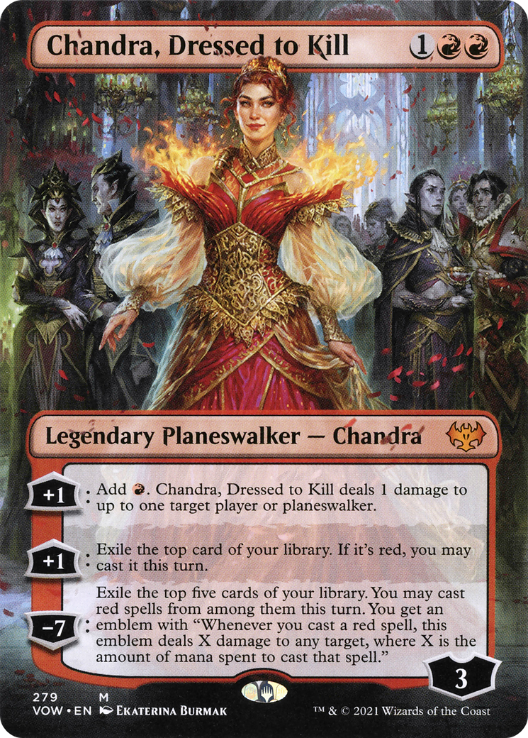 Chandra, Dressed to Kill (Borderless) - Innistrad: Crimson Vow