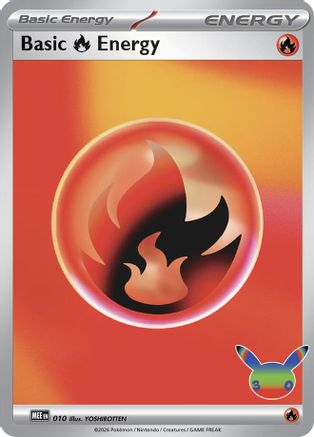 Basic Fire Energy (30th Celebration) 010 [MEE Mega Evolution Energies]  - Holofoil