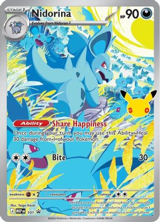 Nidorina (30th Celebration) 101 [ME Mega Evolution Promo]  - Holofoil