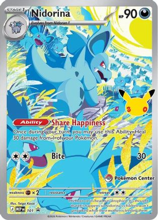 Nidorina (30th Celebration)  101 [ME Mega Evolution Promo]  - Holofoil