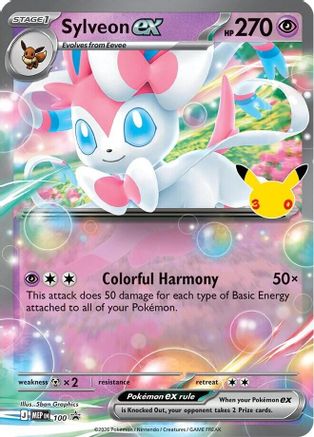 Sylveon ex (30th Celebration) 100 [ME Mega Evolution Promo]  - Holofoil
