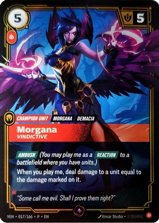 Morgana, Vindictive (017/166) [Riftbound Organized Play Promotional Cards] Foil