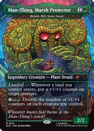 Man-Thing, Marsh Protector - Bristly Bill, Spine Sower [Secret Lair Drop Series] Foil