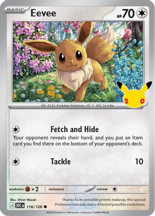 Eevee 116/128 [ME 30th Celebration]  - Holofoil