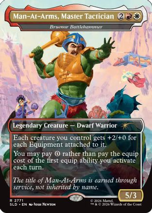 Man-At-Arms, Master Tactician - Bruenor Battlehammer [Secret Lair Drop Series] Foil