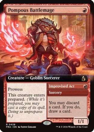 Pompous Battlemage (Extended Art) [Reality Fracture] Foil