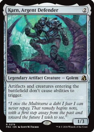 Karn, Argent Defender [Reality Fracture] Foil