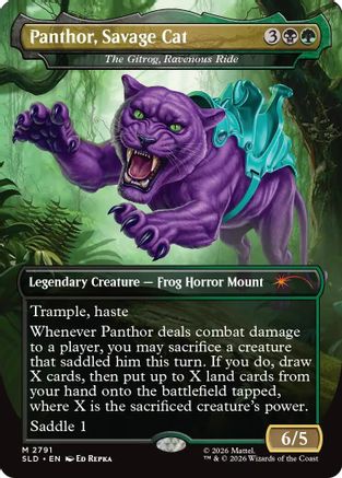 Panthor, Savage Cat - The Gitrog, Ravenous Ride [Secret Lair Drop Series] Foil