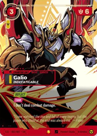 Galio, Indefatigable (T1 Worlds Champion Signature Edition Bundle) (T1S 003/005) [Riftbound Promotional Cards] Foil
