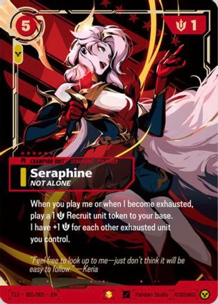 Seraphine, Not Alone (T1 Worlds Champion Signature Edition Bundle) (T1S 005/005) [Riftbound Promotional Cards] Foil