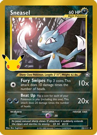 Sneasel - 25/111 [ME: 30th Celebration Classic Collection] - Holofoil